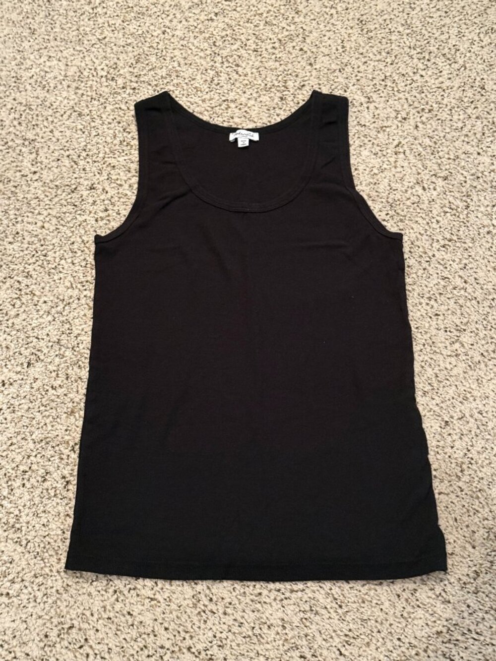 Splendid | The Classic Ribbed Tank Top | Black | Size: L